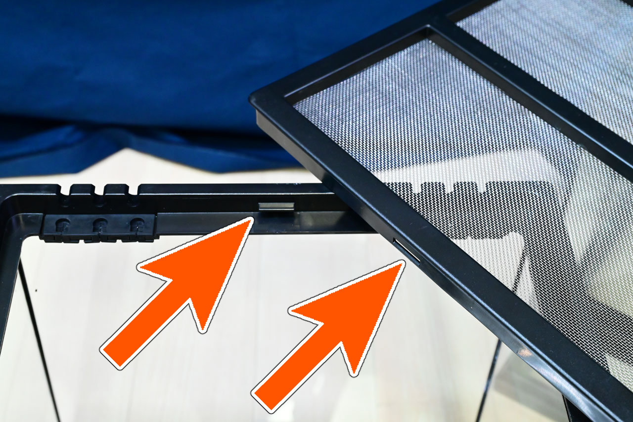 グラステラリウムPROのフタのロック（背面）