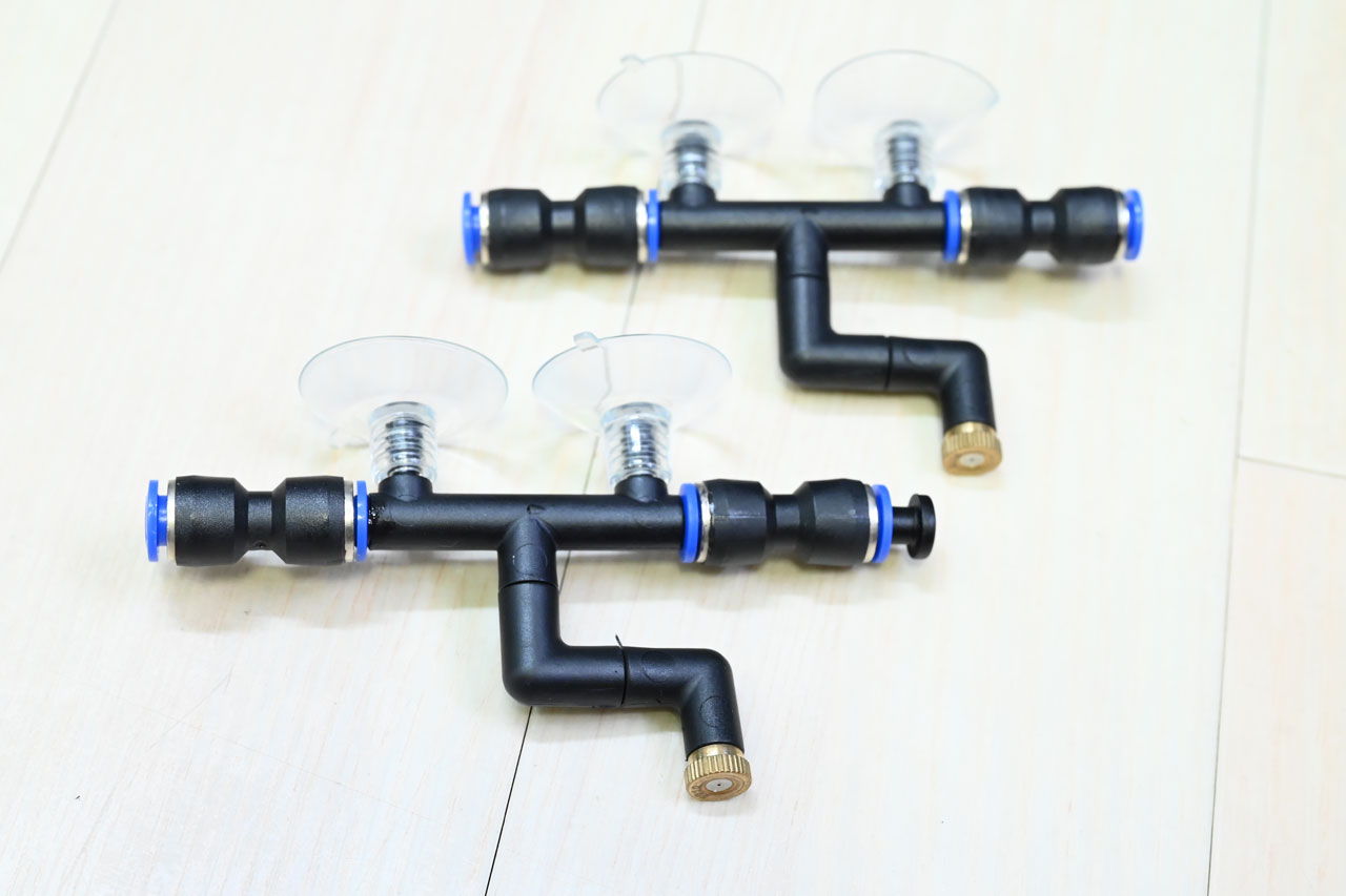 ポケットタイマー付きミストシステム、付属の2ノズル