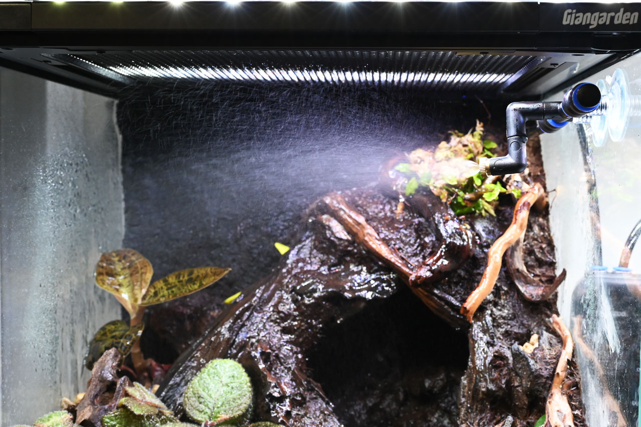 ポケットタイマー付きミストシステム、1ノズルの噴霧性能