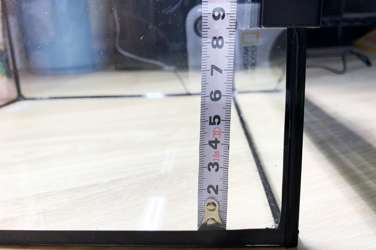 ヒュドラケース3133の水張りできる高さ8.5cm